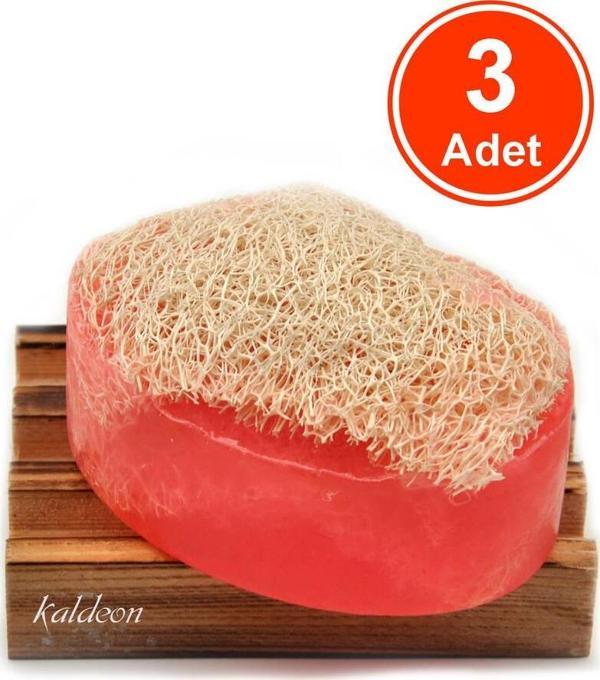 Kabak Lifli El Yapımı Doğal Frambuaz Sabunu 120 G x 3 Adet - Image 1