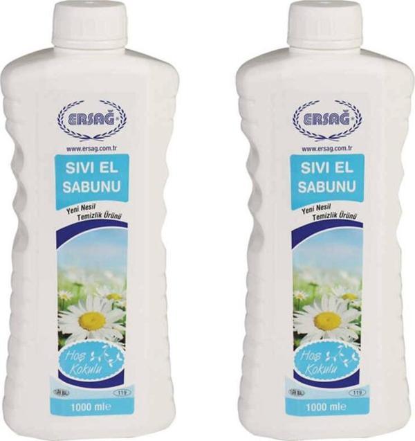 Ersağ Hoş Kokulu Sıvı El Sabunu 1000 Ml. * 2 Adet - Image 1