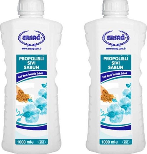 Ersağ Propolisli Sıvı El Sabunu 1000 Ml. * 2 Adet - Image 1