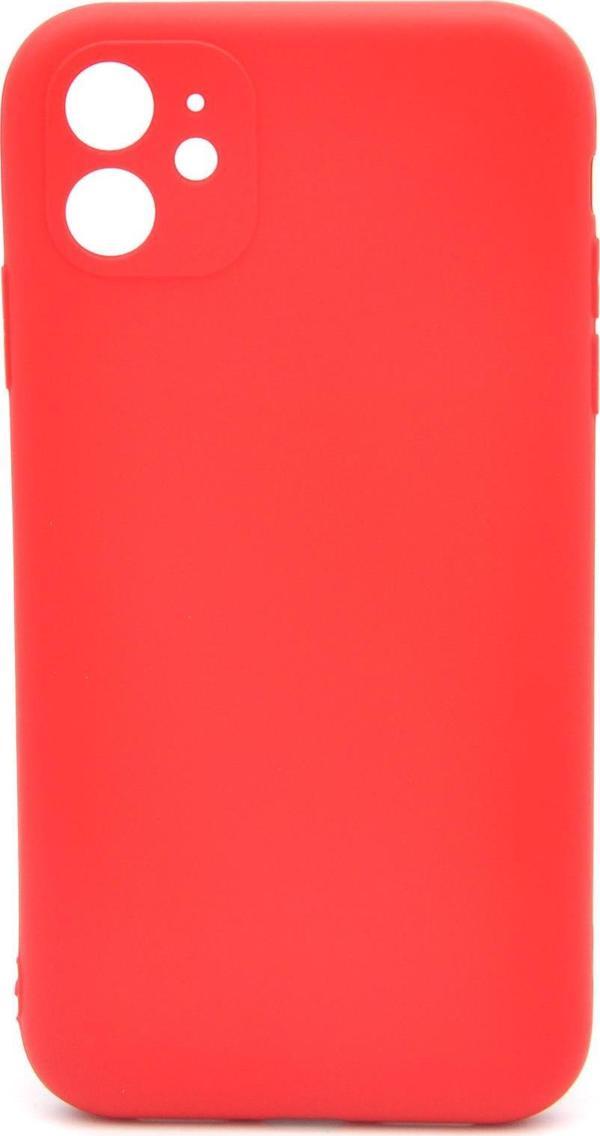 iPhone 11 Uyumlu Düz Renk Esnek Yumuşak Silikon Kılıf  Rubber Kırmızı - Image 1