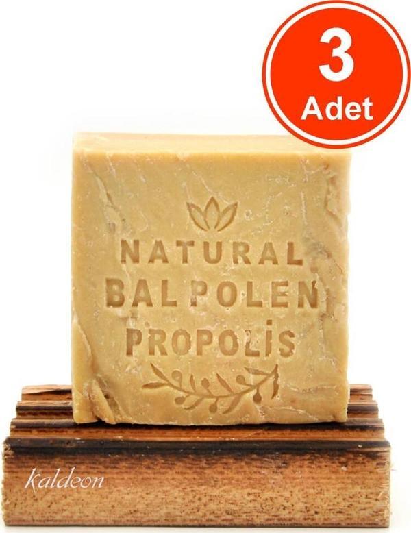Bal Polen Propolis Sabunu El Yapımı Doğal 120 G x 3 Adet - Image 1