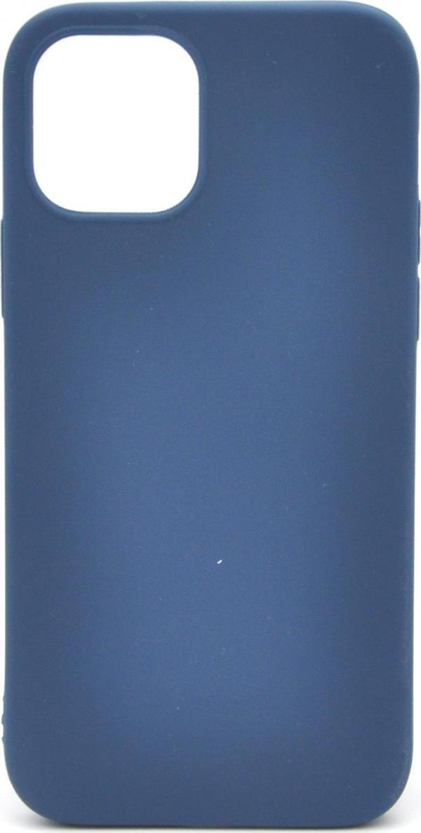 iPhone 12 Pro Uyumlu Düz Renk Esnek Yumuşak Silikon Kılıf  Rubber İndigo Mavi - Image 1