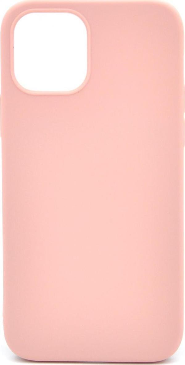 iPhone 12 Pro Uyumlu Düz Renk Esnek Yumuşak Silikon Kılıf  Rubber Pembe - Image 1