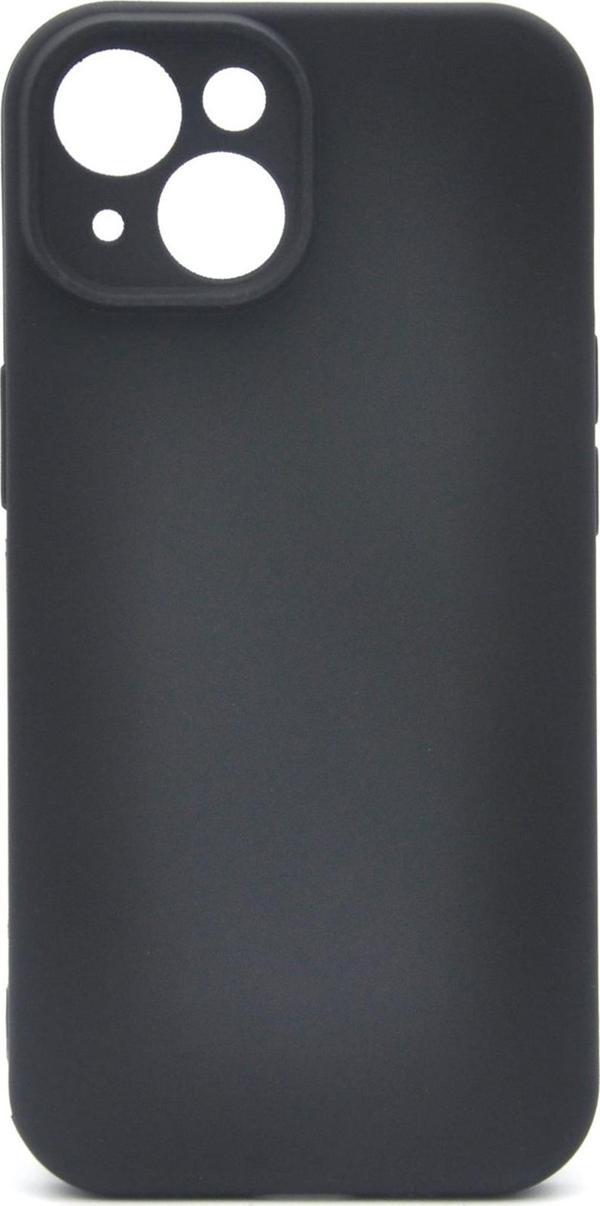 iPhone 13 Uyumlu Düz Renk Esnek Yumuşak Silikon Kılıf  Rubber Siyah - Image 1