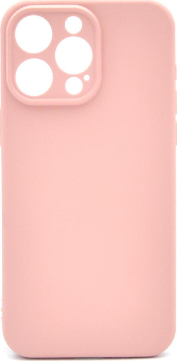 iPhone 15 Pro Max Uyumlu Düz Renk Esnek Yumuşak Silikon Kılıf  Rubber Pudra Pembe - Image 1