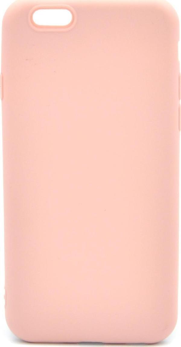 iPhone 6 / 6S Uyumlu Düz Renk Esnek Yumuşak Silikon Kılıf  Rubber Pembe - Image 1