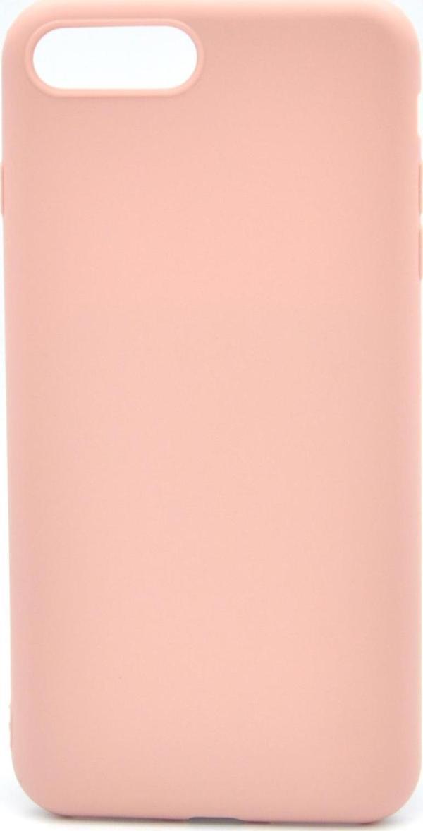 iPhone 7 Plus / 8 Plus Uyumlu Düz Renk Esnek Yumuşak Silikon Kılıf  Rubber Pembe - Image 1