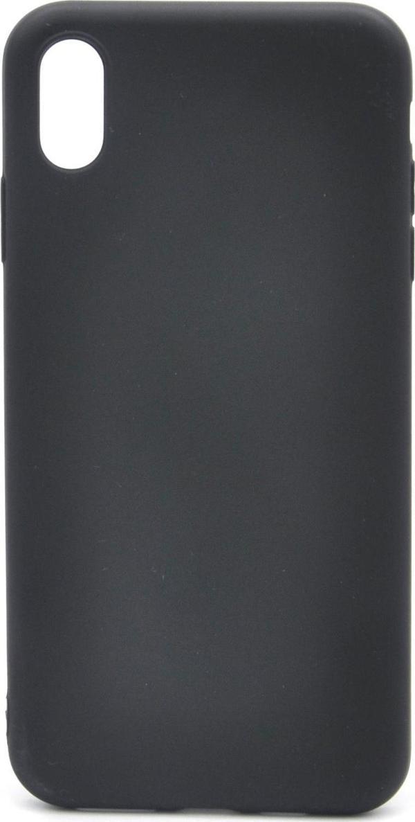 iPhone XS Max Uyumlu Düz Renk Esnek Yumuşak Silikon Kılıf  Rubber Siyah - Image 1