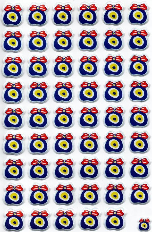 Sticker Kabartmalı A4 Boyutunda Stiker Defter, Planlayıcı Etiket -(lim103) - Nazar Boncuğu - Image 1