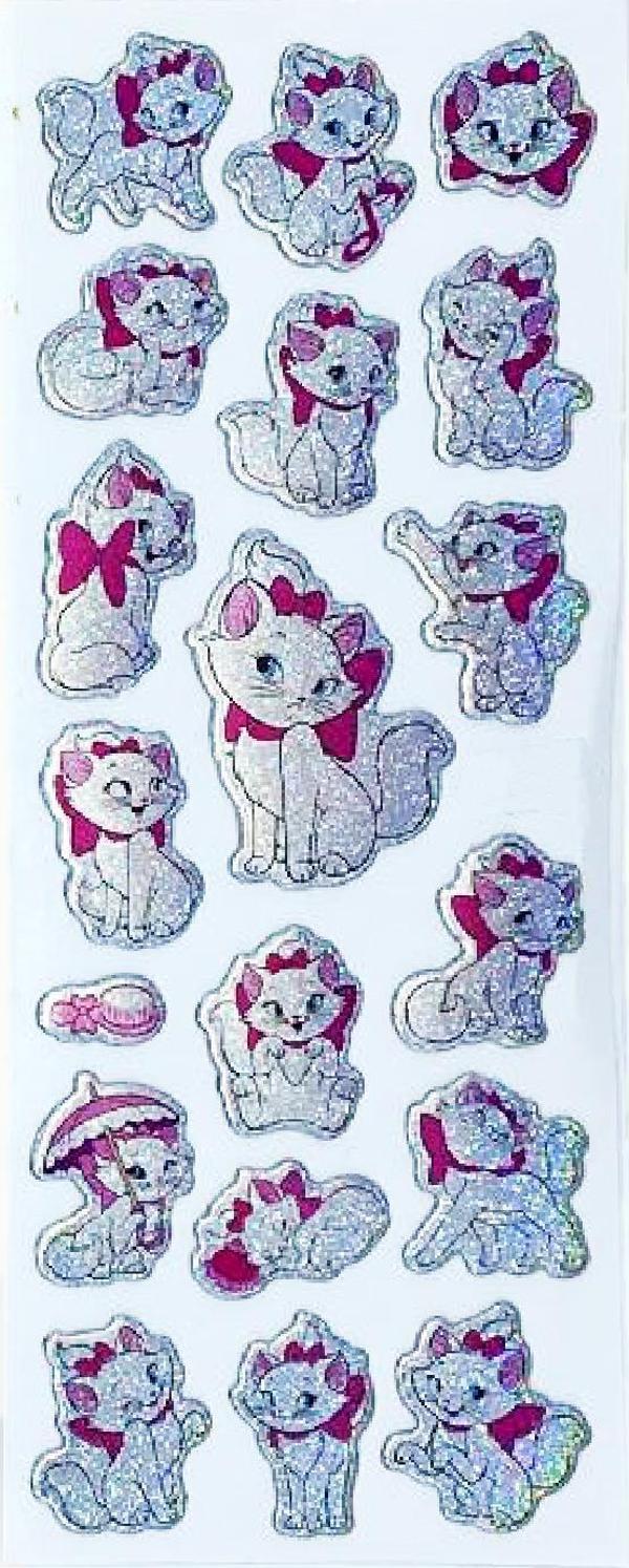 Sticker Kabartmalı Stiker Defter, Planlayıcı Etiket Beyaz Kedi (cb344) 16x7 cm - Image 1