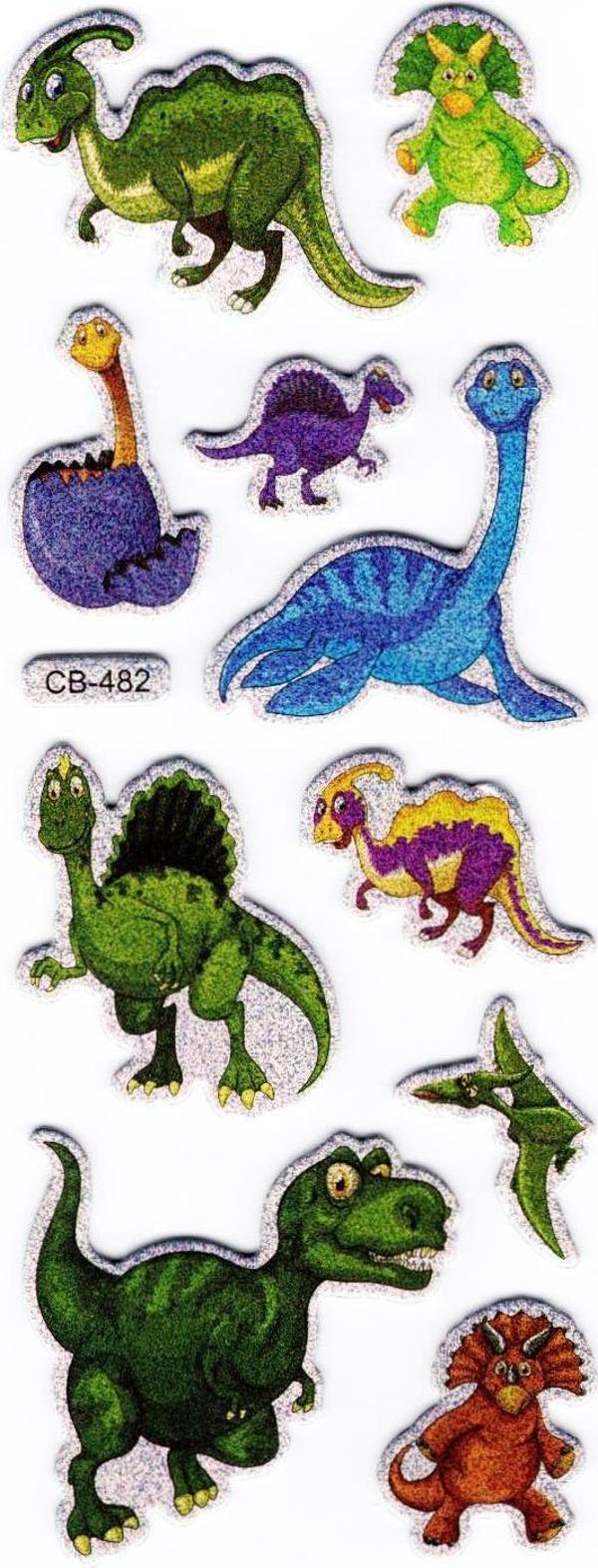 Sticker Kabartmalı Stiker Defter, Planlayıcı Etiket Dinazor Dinozor (cb482) 16x7 cm - Image 1