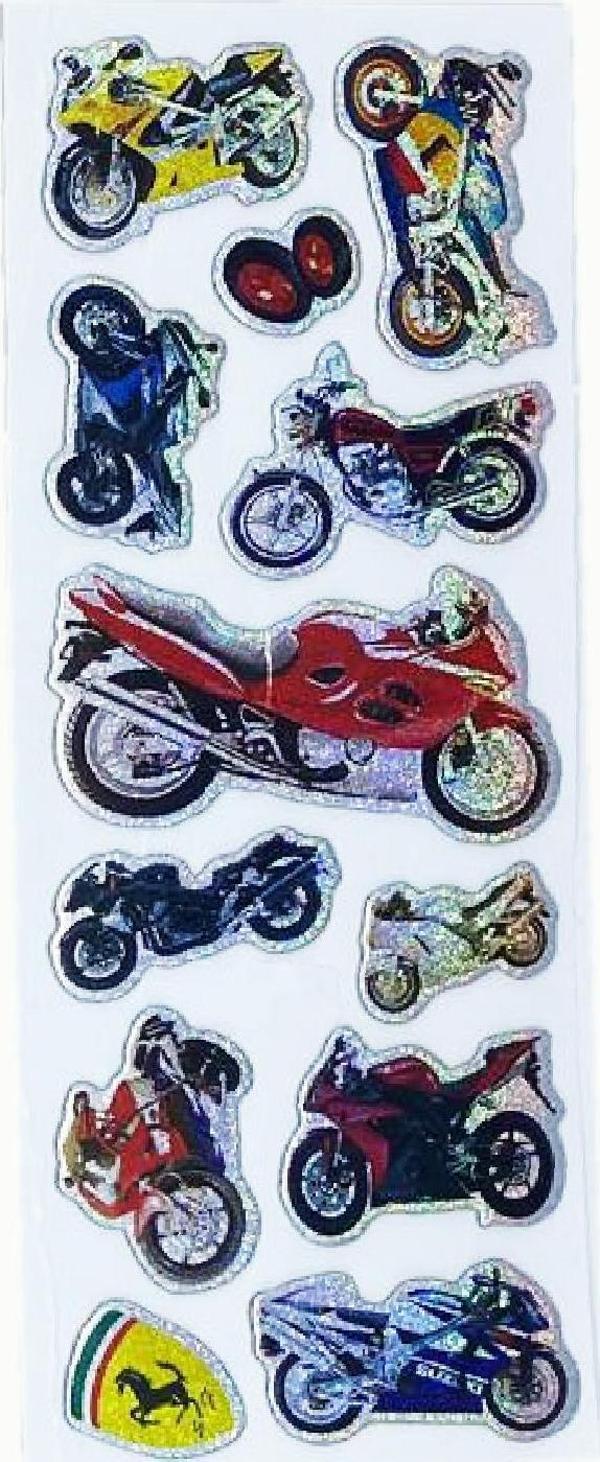 Sticker Kabartmalı Stiker Defter, Planlayıcı Etiket Motosiklet Motor (cb306) 16x7 cm - Image 1