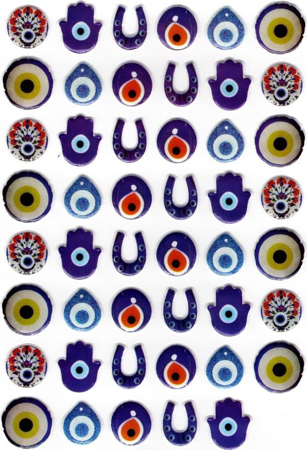 Sticker Kabartmalı A4 Boyutunda Stiker Defter, Planlayıcı Etiket-(lim220) - Nazar Figürleri - Image 1