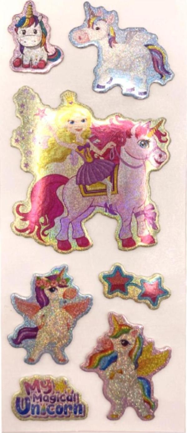 Sticker Kabartmalı Stiker Defter, Planlayıcı Etiket Unicorn (cb464) 16x7 cm - Image 1