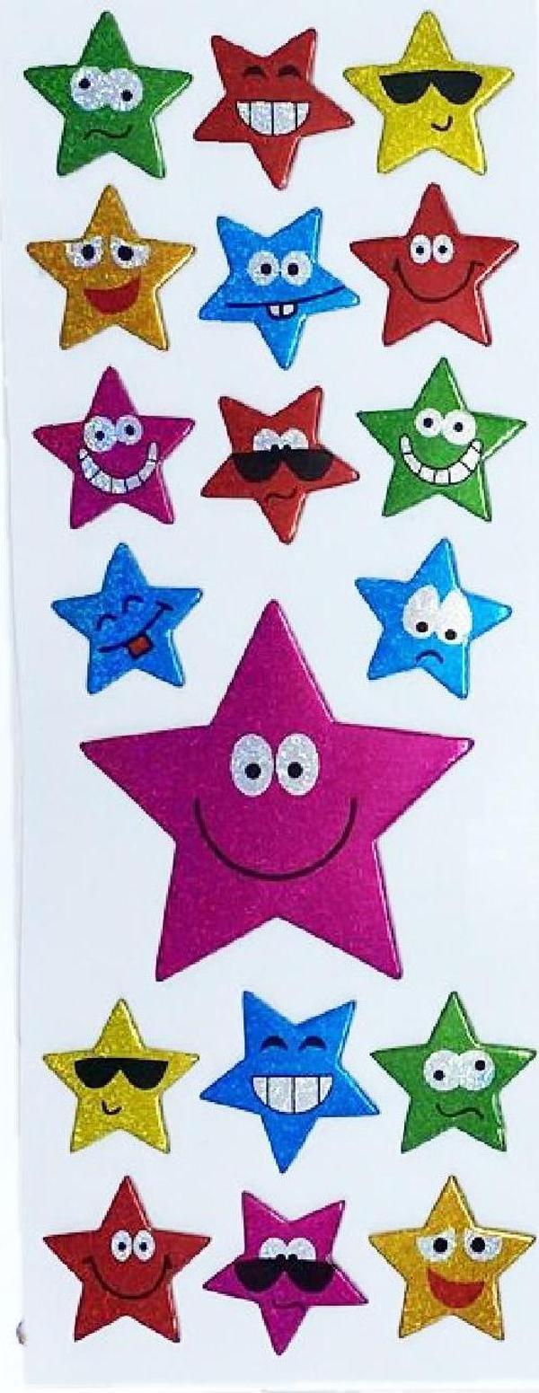 Sticker Kabartmalı Stiker Defter, Planlayıcı Etiket Yıldız Emoji (cb261) 16x7 cm - Image 1