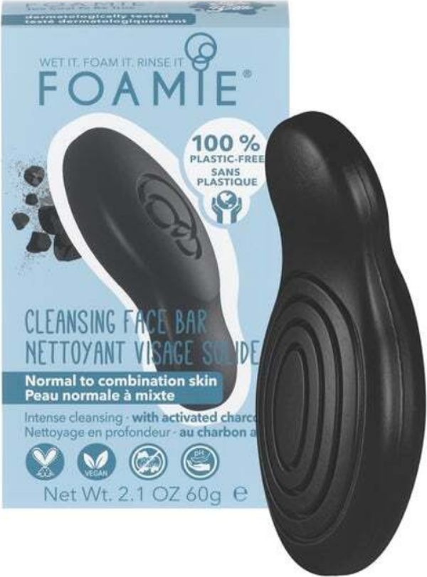 Foamie Too Coal to Be True Face Bar Normal ve Karma Ciltler için Yüz Temizleyici 60g - Image 1