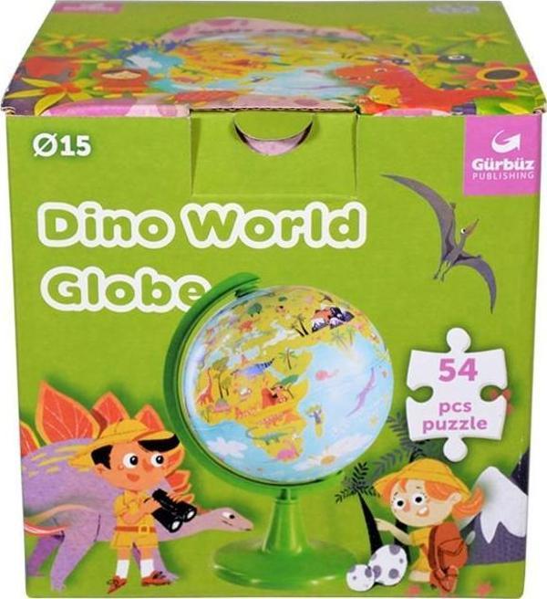 Gürbüz Dino World Küre 15 cm + 54 Parça Puzzle - Image 1