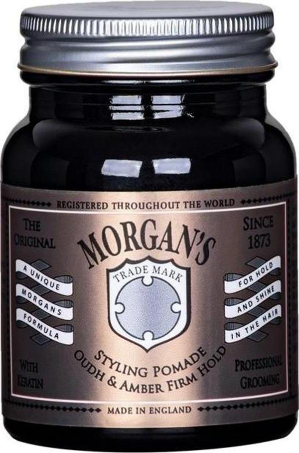 Morgan's Pomade Oudh & Amber Firm Hold Pomade (Gold label) Şekillendirici Pomat 100gr - Image 1