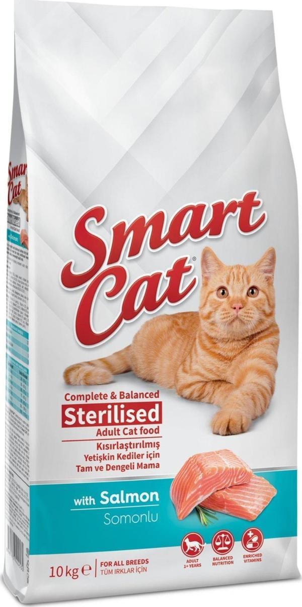 Smart Cat Sterilised Somonlu Kısır Kedi Maması 10 kg - Image 1
