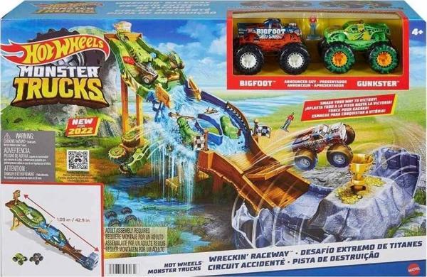 Hot Wheels HGV14 Monster Truck Renk Değiştiren Araçlar Timsahtan Kaçış Oyun Seti - Image 1