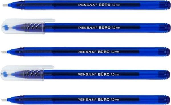 Pensan Büro 1,0 Mm Mavi Tükenmez Kalem – 5 Adet - Image 1