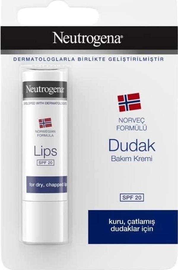 Neutrogena Norveç Formülü Güneş Koruma Faktörlü (SPF 20) Dudak Nemlendiricisi 4.8 gr - Image 1