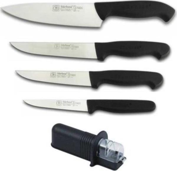 Sürmene Şef Bıçak Seti 61170 (4 Ad. Bıçak +1 Ad. Bıçak Bileyici) 4'lü set - Image 1