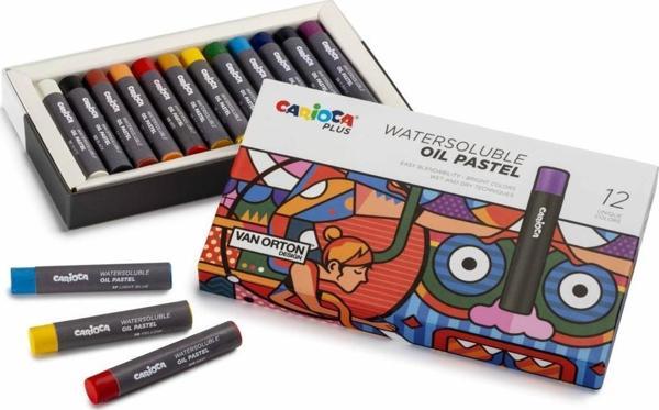 Carioca Plus Watersoluble Yağlı Pastel 12'li (Suda Çözünür) - Image 1