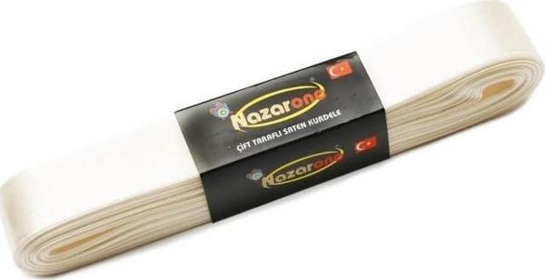 Nazarone Saten Kurdele 2CM-10MT-KREM(103) - Image 1