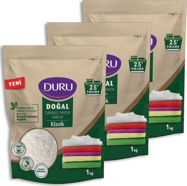 Duru Granül Matik Sabun Klasik 1 Kg X 3 Adet - Image 1