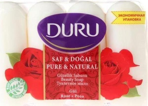 Duru Saf & Doğal Gül Güzellik Sabunu 280 Gr 4X70 Gr - Image 1