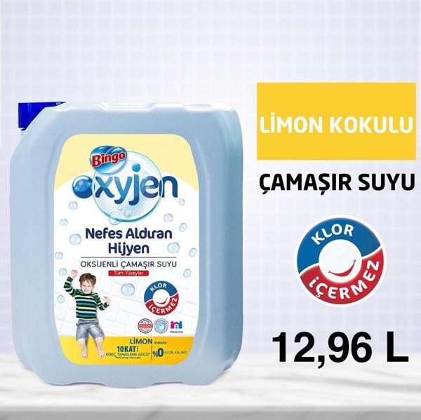 Bingo Oksijen Çamaşır Suyu 3,24 Lt Limon Kokulu 4'lü - Image 1