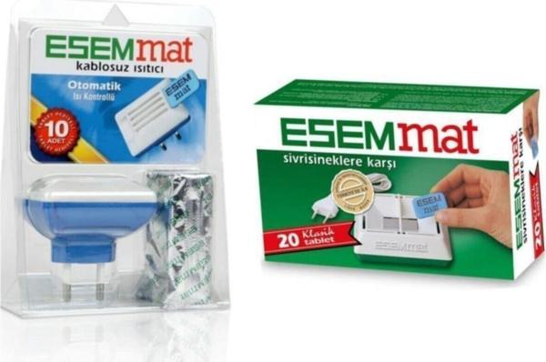 Esemmat Kablosuz Isıtıcı Sinek Kovucu Cihaz 10 Yedek Tablet + 20 Adet Tablet 1 Kutu - Image 1