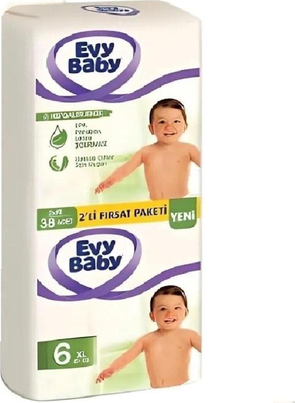 Evy Baby Bebek Bezi 6 Beden XL 15+Kg 38 li - Image 1