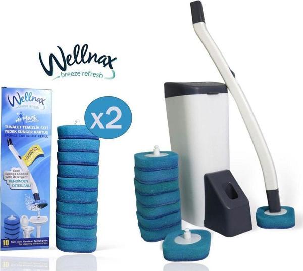 Wellnax Breeze Refresh Wellnax Özel Süngerli Tuvalet Temizlik Seti +20 Yedek Başlıklı - Image 1