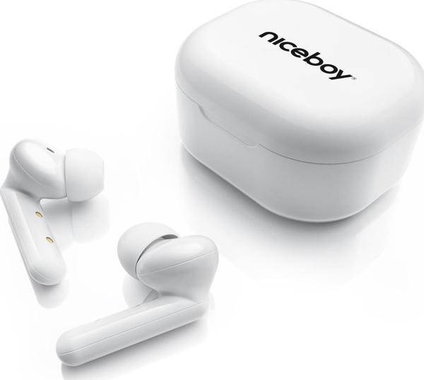 Niceboy Hıve Pins 3 Beyaz Bluetooth 5.1 Suya Dayanıklı Kulaklık - Image 1