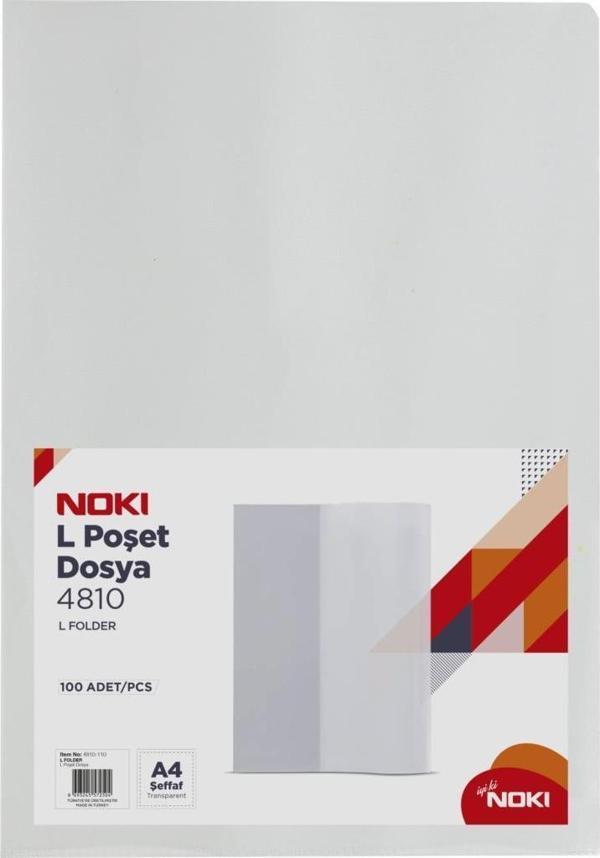 Noki L Poşet Dosya Şeffaf 100 Lü 4810-110 - Image 1