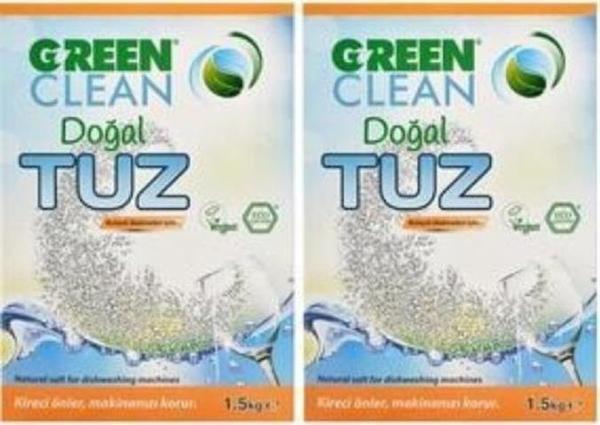 Green CleanOrganik Bulaşık Makinesı Doğal Tuz 1,5 Kg 2'li - Image 1