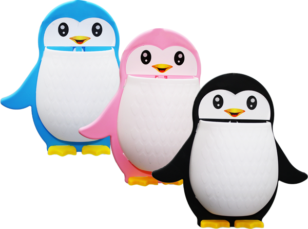 PENGUEN FİGÜRLÜ ÇOK AMAÇLI DİŞ FIRÇALIK  - Image 1