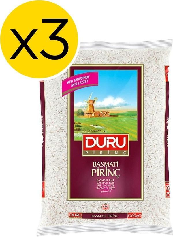 Duru Basmati Pirinç 1 kg x 3 Adet - Image 1