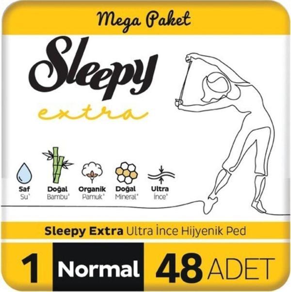 Sleepy Extra Ultra Ince Hıjyenık Ped No:1 Normal 48 Lı - Image 1