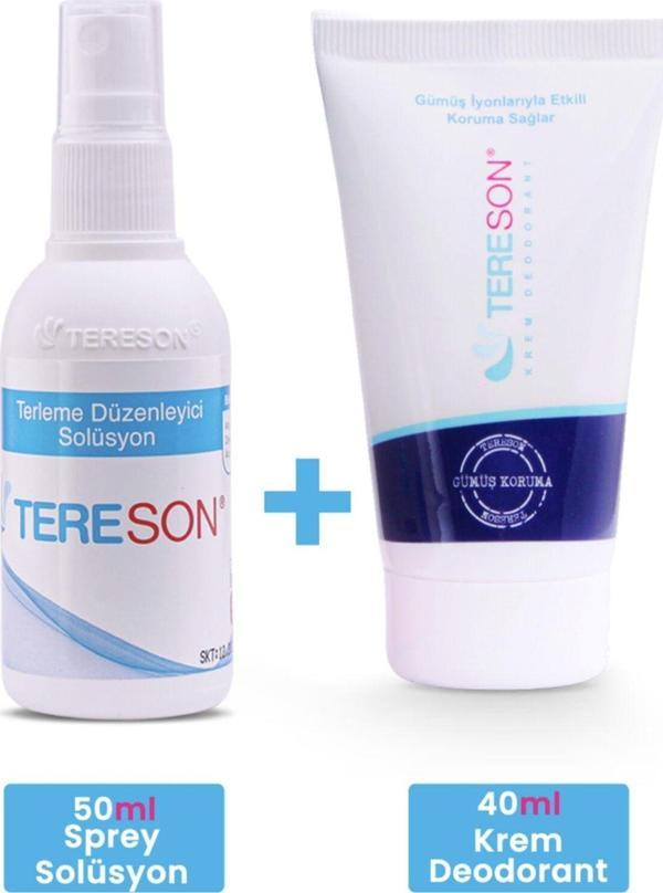 Tereson Terleme Önleyici Sprey 50 ml + Krem Deodorant Gümüş Iyonlu 40 ml - Image 1