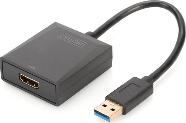 Digitus USB 3.0 &lt;-&gt; HDMI Grafik Adaptörü&lt;br&gt;Giriş: 1 x USB 3.0 USB-A erkek&lt;br&gt;Çıkı - Image 1