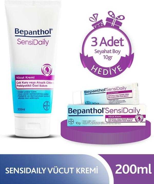 Bepanthol Sensidaily 200 ml + 3 Adet Seyahat Boy 10 gr Hediyeli - Image 1