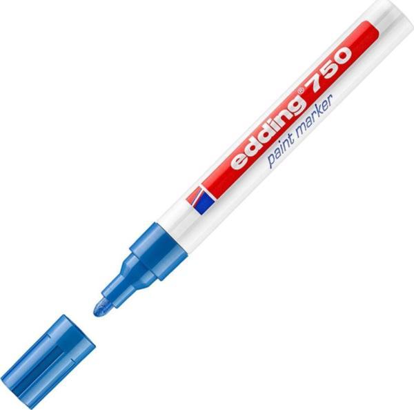 Edding 750 Markör Dekor Boya Kalemi 2-4 Mm Mavi Yuvarlak Uçlu (10 Lu Paket) - Image 1