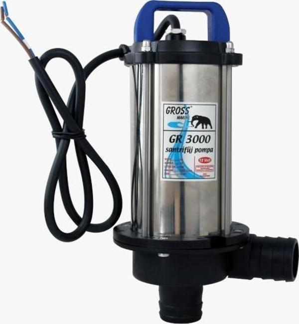 Gross 12 Volt Krom Santrifüj Pompa  GR3000 Süt Mazot Yağ Su - Image 1