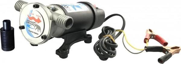 Gross 12 Volt Vakumlu Sıvı Aktarım 1"Mazot Su Süt Pompası Kendinden Emişli - Image 1