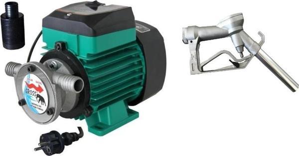 Gross 220 Volt 3/4" Sıvı Aktarma Yağ Mazot Su Süt Aktarma Pompası ve Manuel Sıvı Aktarma Tabancası - Image 1