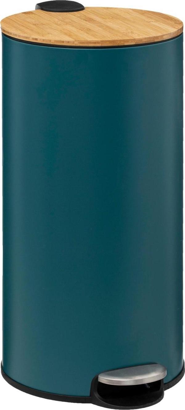 5five Çöp Kovaları Simply Smart Bambou 30 Lt Metal Petrol Mavisi - Image 1