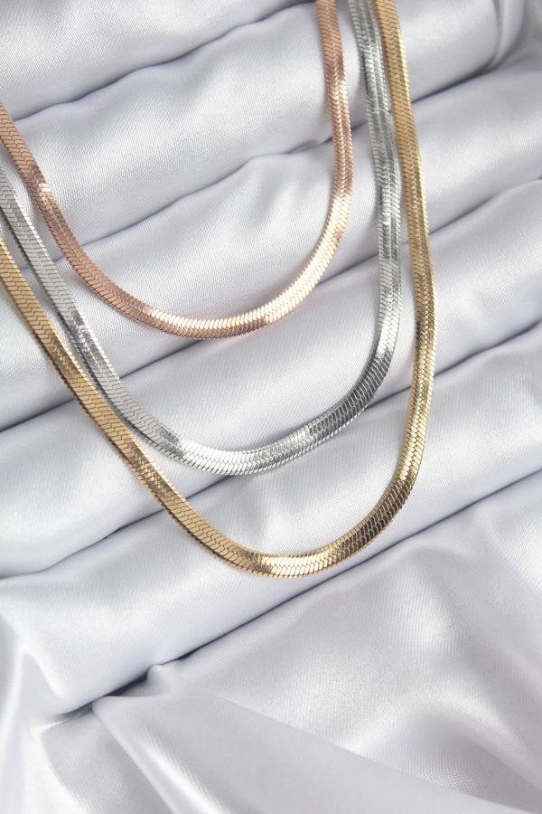 316L Çelik Mix Renk İtalyan Zincir Model Kadın Kolye - Image 1